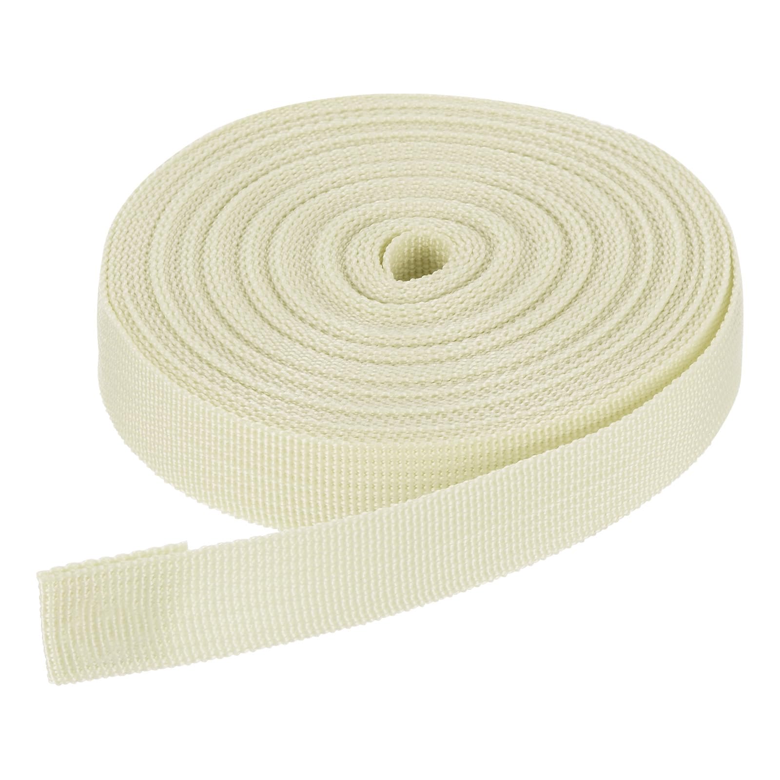 DMiotech 10 Yard x 3/4 inch Width Nylon Webbing Strap Poly Flat Webbing Strapping for DIY Craft Backpack Strapping, Sewing, Outdoor Gear Repair, Beige