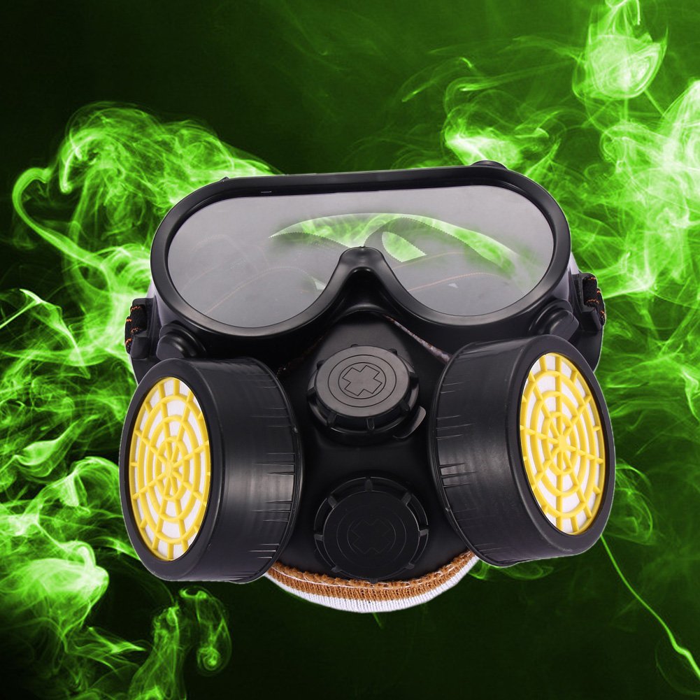 Anti-Dust Spray Paint Industrial Chemical Gas Respirator Mask Glasses Goggles Set