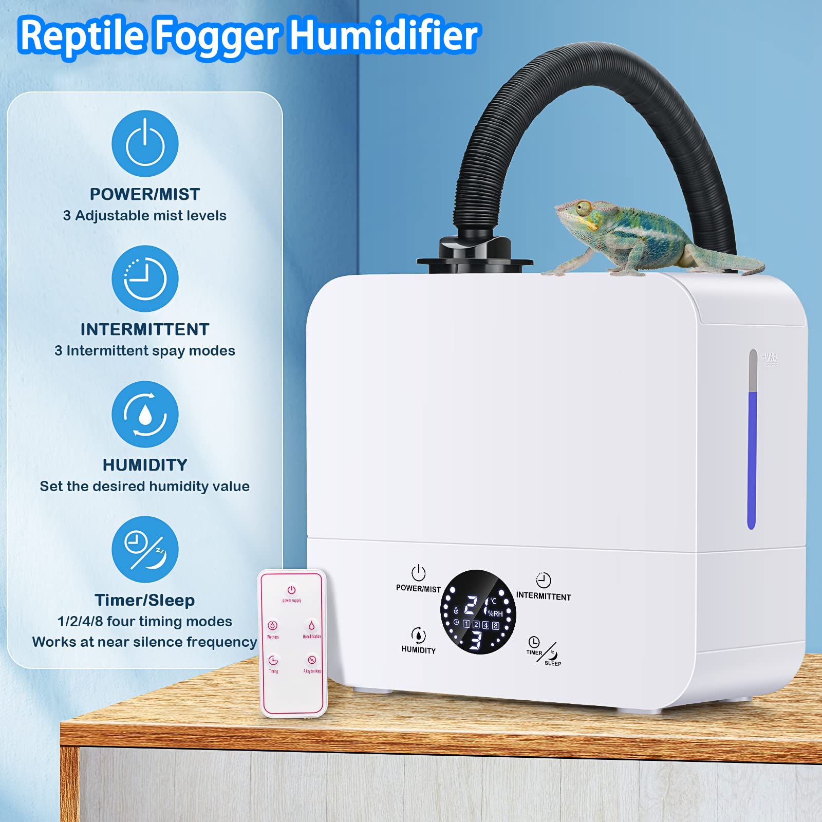 Inkbird IHC-200 Reptile Humidifier & Humidistat – 4L Tank, Automatic Humidity Control