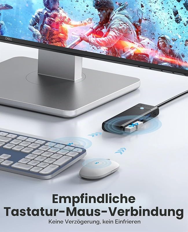 USB Hub 3.0, 4 Ports USB Verteiler mit 100CM Langes Kabel, Ultra Slim Type A Datenhub 5 Gbps, Multiports-Adapter für MacBook, Mac Pro/Mini, Mobile HDD, Surface Pro, XPS, PS4/PS5, PC