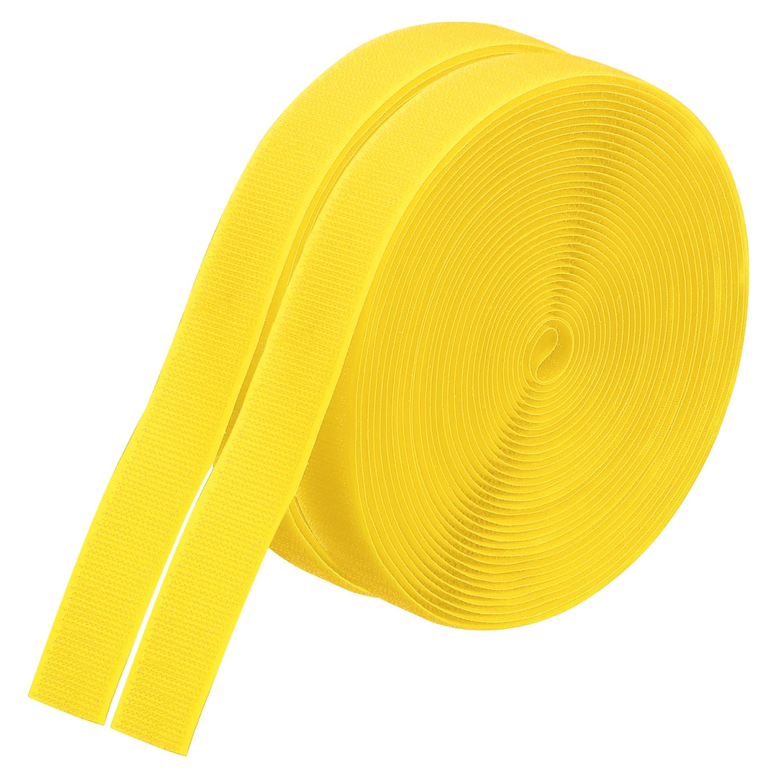 PATIKIL 26.25 Feet Carpet Marker Strips, 2 Rolls Nylon Carpet Strips Spots Hook Tape for Classroom Floor Decoration Teacher Education Social Distance, Yellow