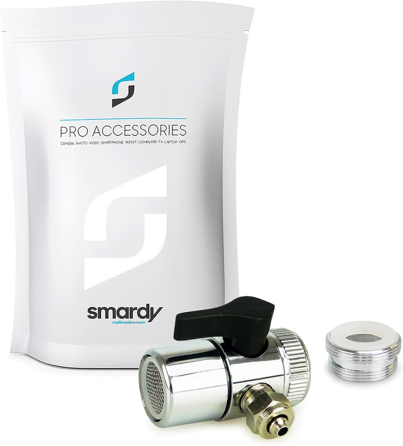 smardy Reverse Osmosis Feed Connection Valve Fitting Incl. Adaptor Thread Connection for Water tap Faucet Water Filter Osmosis