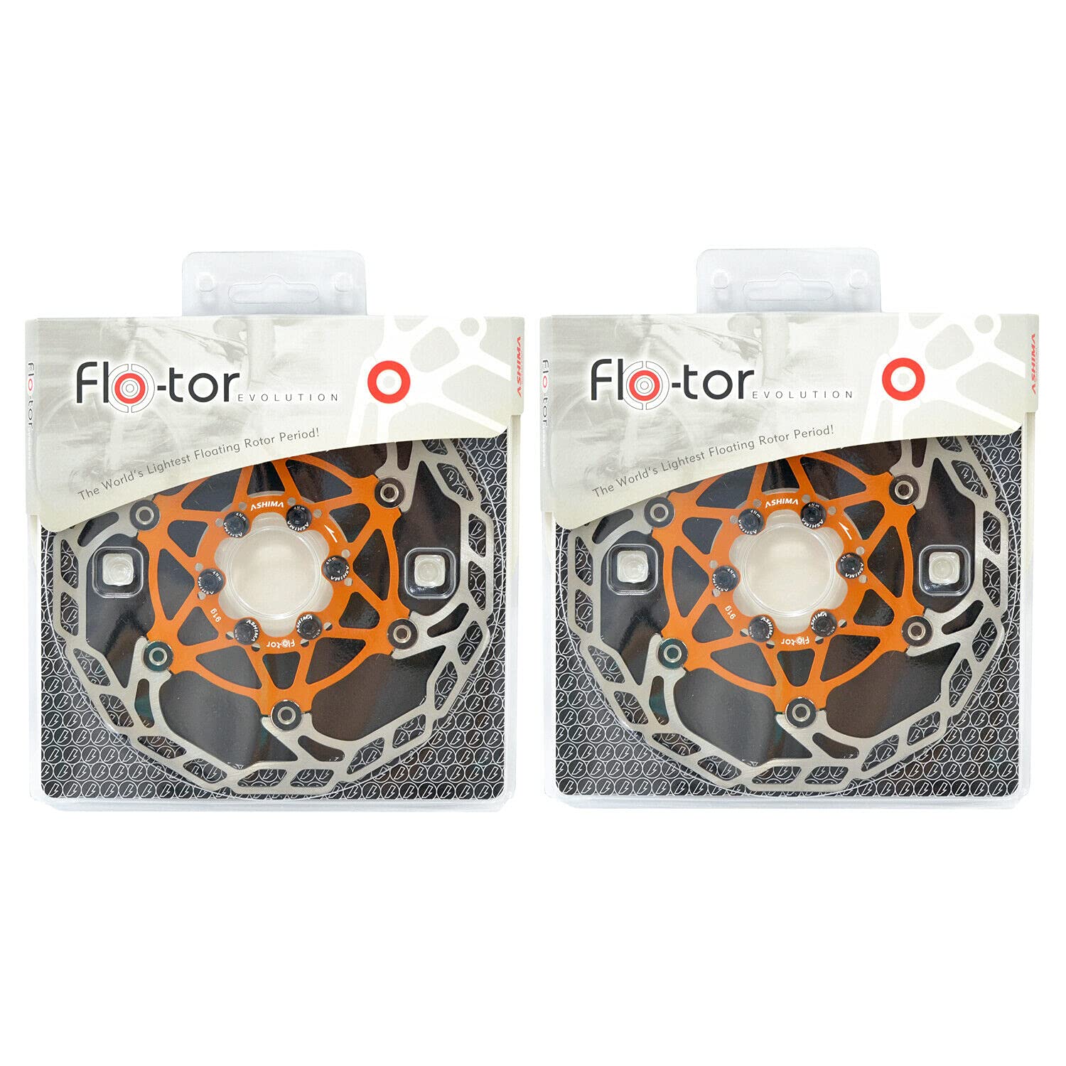 Ashima-LTD Flo-Tor ARF-3 Disc Flotor Rotor 6-Bolt, 160mm, 2PCS, Gold, AS2388