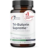 Designs for Health Tri-Butyrin Supreme - 3-in-1 Butyric Acid (Butyrate) Postbiotics for Gut Health &amp; Gut Permeability Support - Tributyrin Supplement with Odor-Minimizing Innovation (60 Softgels)