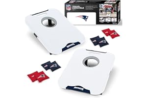 Wild Sports NFL Pro Football All-Weather Cornhole Set - Travel Bean Bag Toss Set Includes 8 Bean Bags