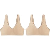 Hanes Womens Wireless Bra, Smooth Comfort Full-Coverage T-Shirt Bra for Women, Single Or 2-Pack