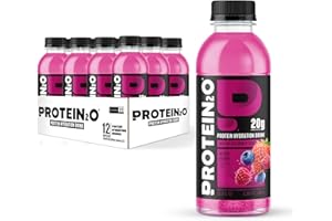 Protein2o 20g Whey Protein Isolate Hydration Drink, 350mg of Electrolytes, Vitamins B5 & B6, Sugar Free, Mixed Berry, 16.9 oz Bottle (12 Count)