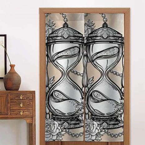 Amazon Kimdface 部屋仕切り のれん カラフルな花と砂時計 おしゃれ 暖簾 玄関 キッチン リビング 飲食店 出入り口 ロング のれん カーテン 幅86 丈143cm のれん オンライン通販