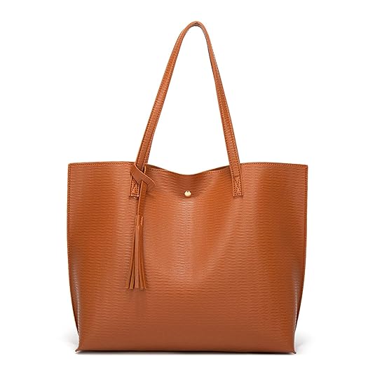 Buy Women's Soft Faux Leather Tote Shoulder Bag Big Capacity Tassel
