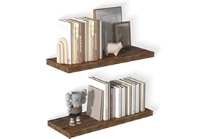Landmok 12 Inch Deep Floating Shelves for Wall 2 Pack Floating Shelves Large Storage Space Wall Mount Shelf for Living Room K