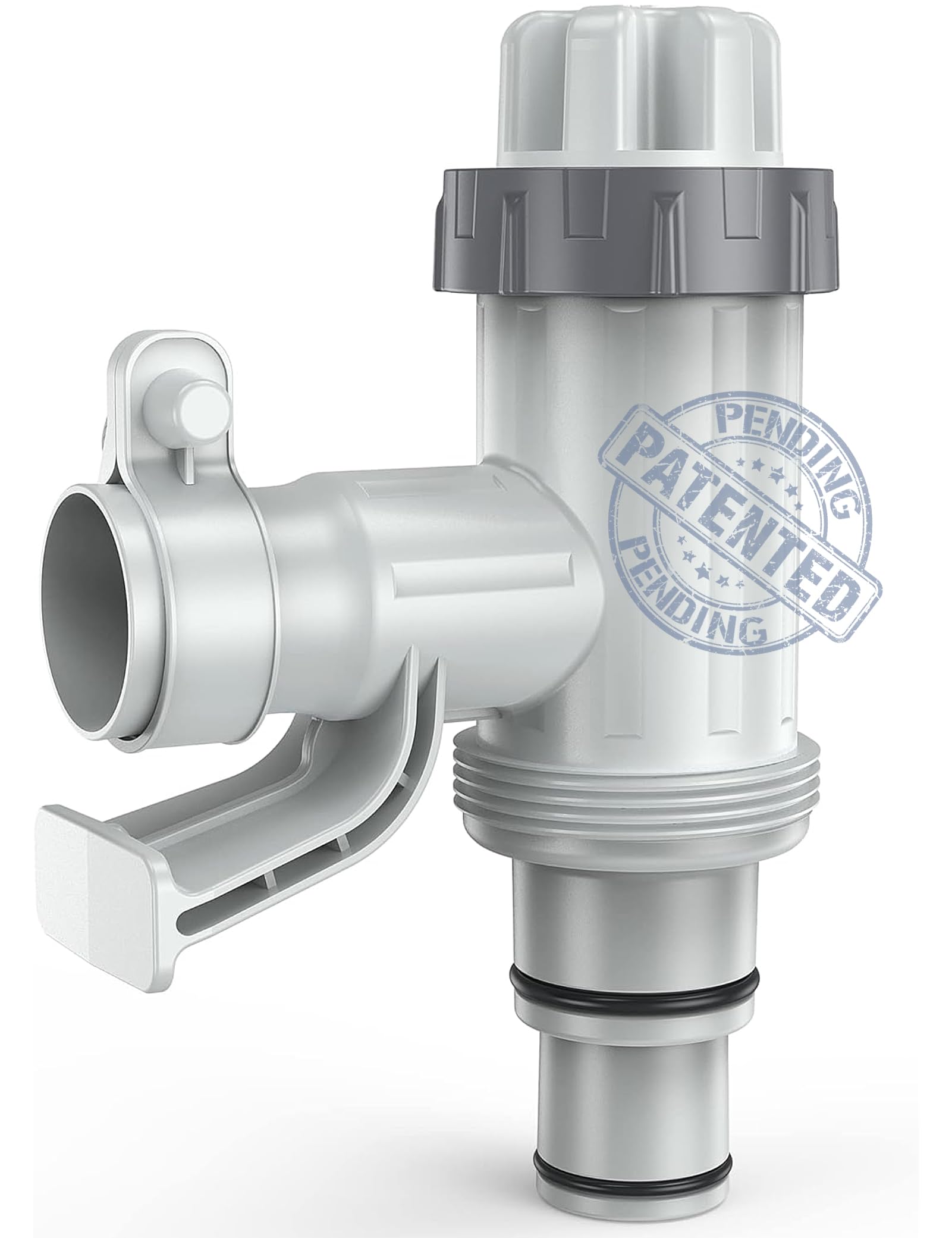 Photo 1 of POOLHACKER [ Patented ] Pool Plunger Valve Plus for Above Ground Pool, Pool Pipe Holder with Plunger Valve Pool Parts and Accessories, Shut Off Valve, Replacement for Above Ground Pool Fittings