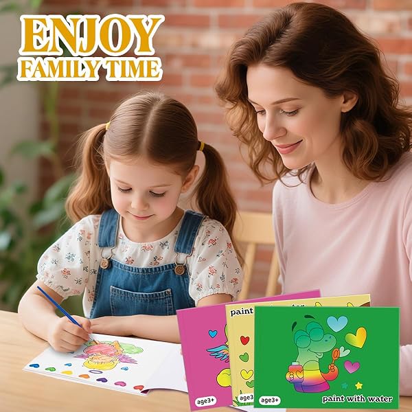 SUMERX VALENTINES DAY GIFTS FOR KIDS, 24 PACK WATERCOLOR COLORING BOOKS WITH VALENTINES DAY CARDS, VALENTINES CRAFTS ART SUPPLIES FOR CLASSROOM PRIZES SCHOOL PARTY FAVORS