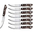 Tramontina Steak Knife Set Stainless Steel 8-Piece Dark Walnut, 80000/545DS