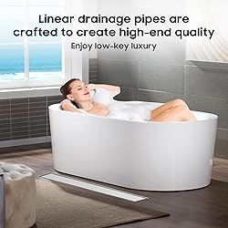 DLONE Linear Shower Drain, 28" AISI 304 Stainless