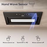 CIARRA CBCB5931B 52cm Integrated Cooker Hood 460m³/h Wave Control LED view 3