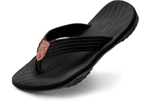 BEMGNAR Men's Flip Flops,Comfort Thong Sandals with Arch Support,Quick-Dry Non-Slip sliders for Outdoor Summer Beach