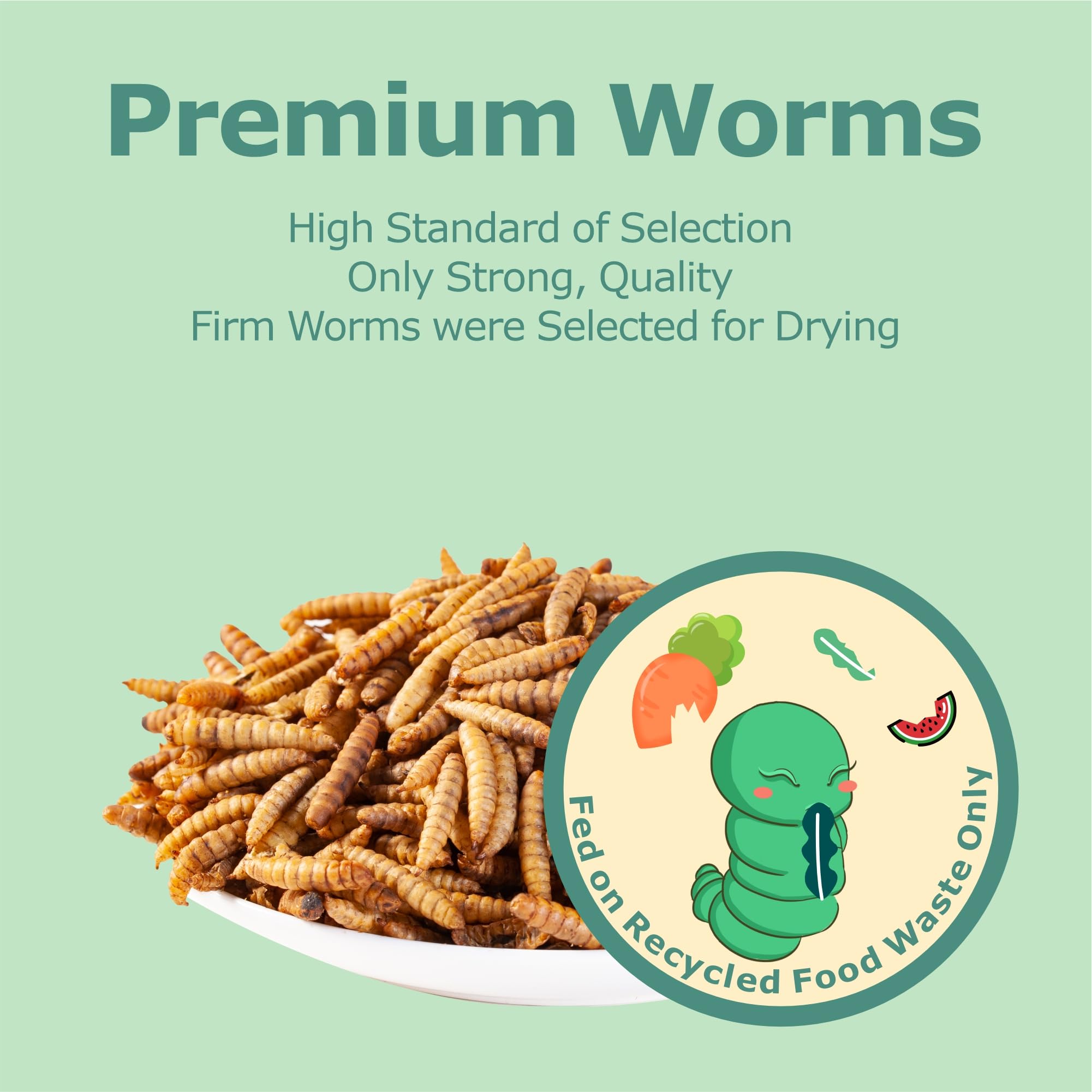 WORMSKING 10LB Dried Black Soldier Fly Larvae, More Calcium Than Dried Mealworms, High Protein Chicken Feed, Poultry Treat