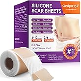 Silicone Scar Sheets, Silicone Sheets for Scars, Silicone Scar Tape for Surgical Scars, Medical Grade Scar Tape for Acne Scar Treatment, Stretch Marks, Tummy Tuck (1.6”x 60”), Roll-1.5M