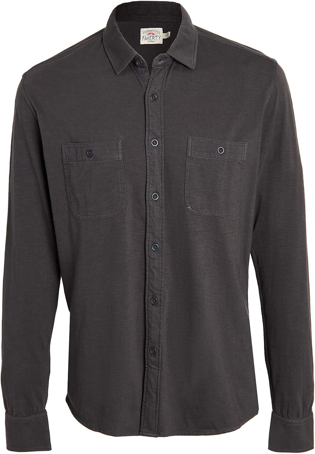 Buy Faherty Men's Knit Seasons Shirt, Washed Black, XSmall at Amazon.in