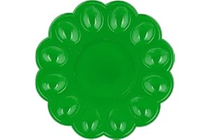 OFXDD Platter Egg Tray - Plastic Plate for Eggs Serving - Easter Deviled Egg Platter - Decorative Boiled Eggs Plate - 9.44"