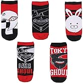 Bioworld Tokyo Ghoul Socks Adult Masks Anime No Show Mix And Match Ankle Socks 5 Pairs