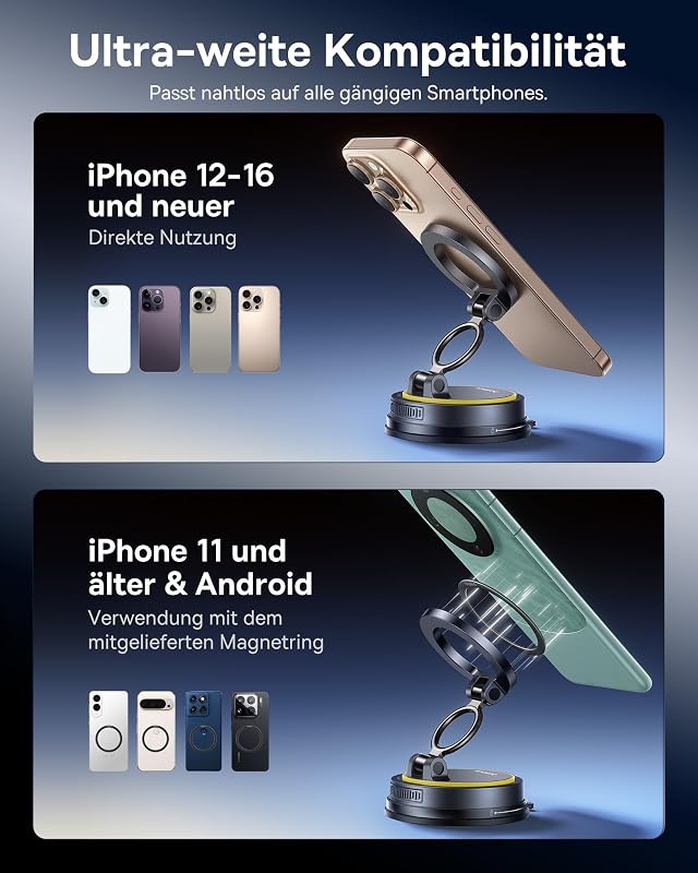 VC2 Flex Vakuum Magnet Handyhalterung Auto Magnetische