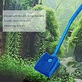 kuou Aquarium Fish Tank Cleaning Sponge Brush Long Handle Double Face view 7