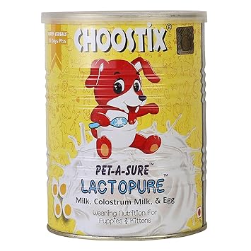 Choostix Petasure Lactopure Puppy and Kitten Milk, Colostrum Milk and Egg, 400 g