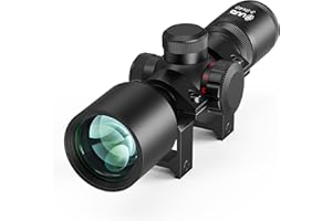UUQ 3-9x40 Compact Rifle Scope Red/Green Illuminated Reticle, Parallax Correction & Fast Focus | Lightweight & Water-Resistan
