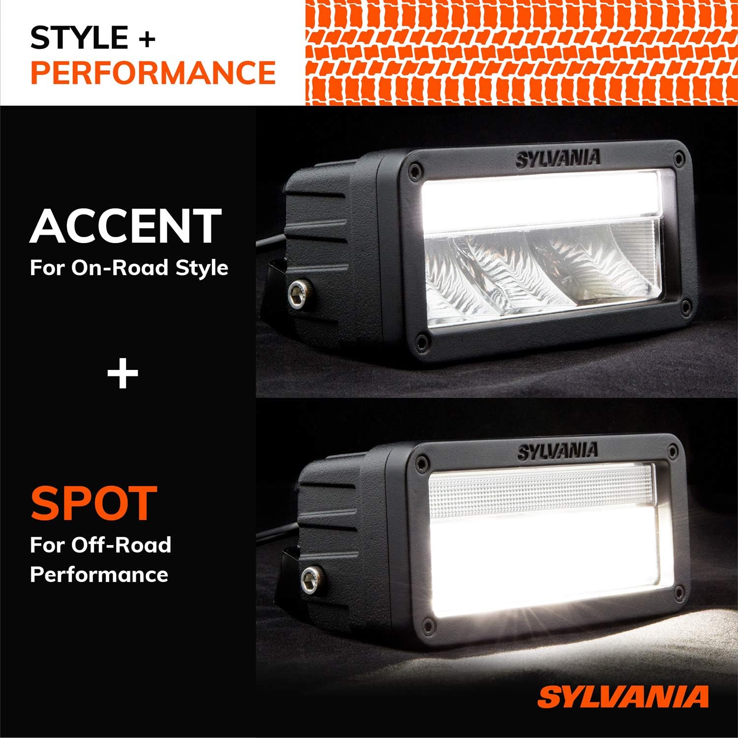 SYLVANIA Best Waterproof Off Road Work Light ATV Truck 1 PC 6 Inch LED Light Bar Lifetime