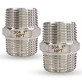 1" Male x 1" Male Hex Nipple Pipe Fittings, 304
