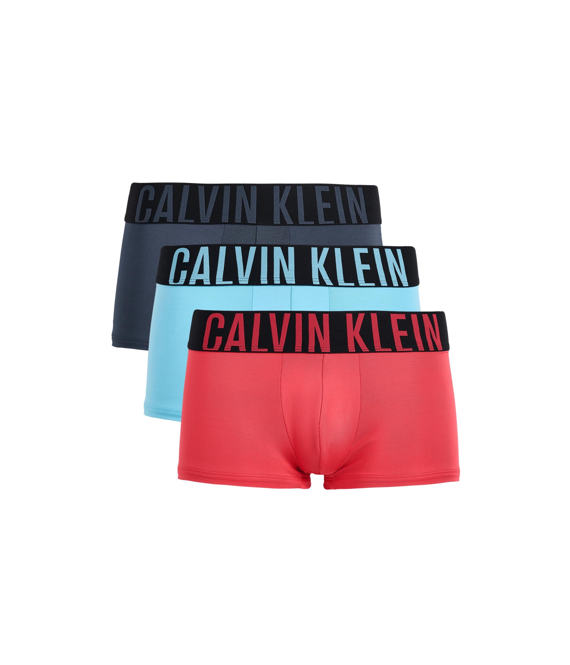 Calvin Klein, Men's, Intense Power 3-Pack Low Rise Trunk, Ombre Blue/Chilly Blue/Punch Pink, XX-Large Image
