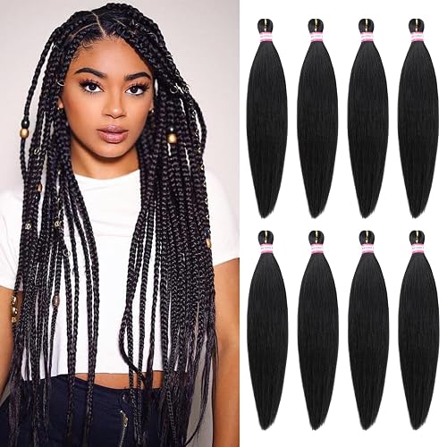 Pre-stretched Professional Braiding Hair Easy Braiding Hair 24 Inch 8 ...