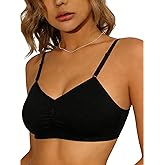 OYOANGLE Women's Wireless Comfort Bra Back Closure Non Padded Full Coverage Bralettes Seamless Bras