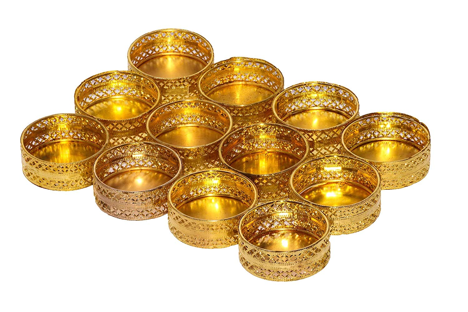 Buy Urvi Creations Set of 12 Small Katori Tealight Diya Candle Holder