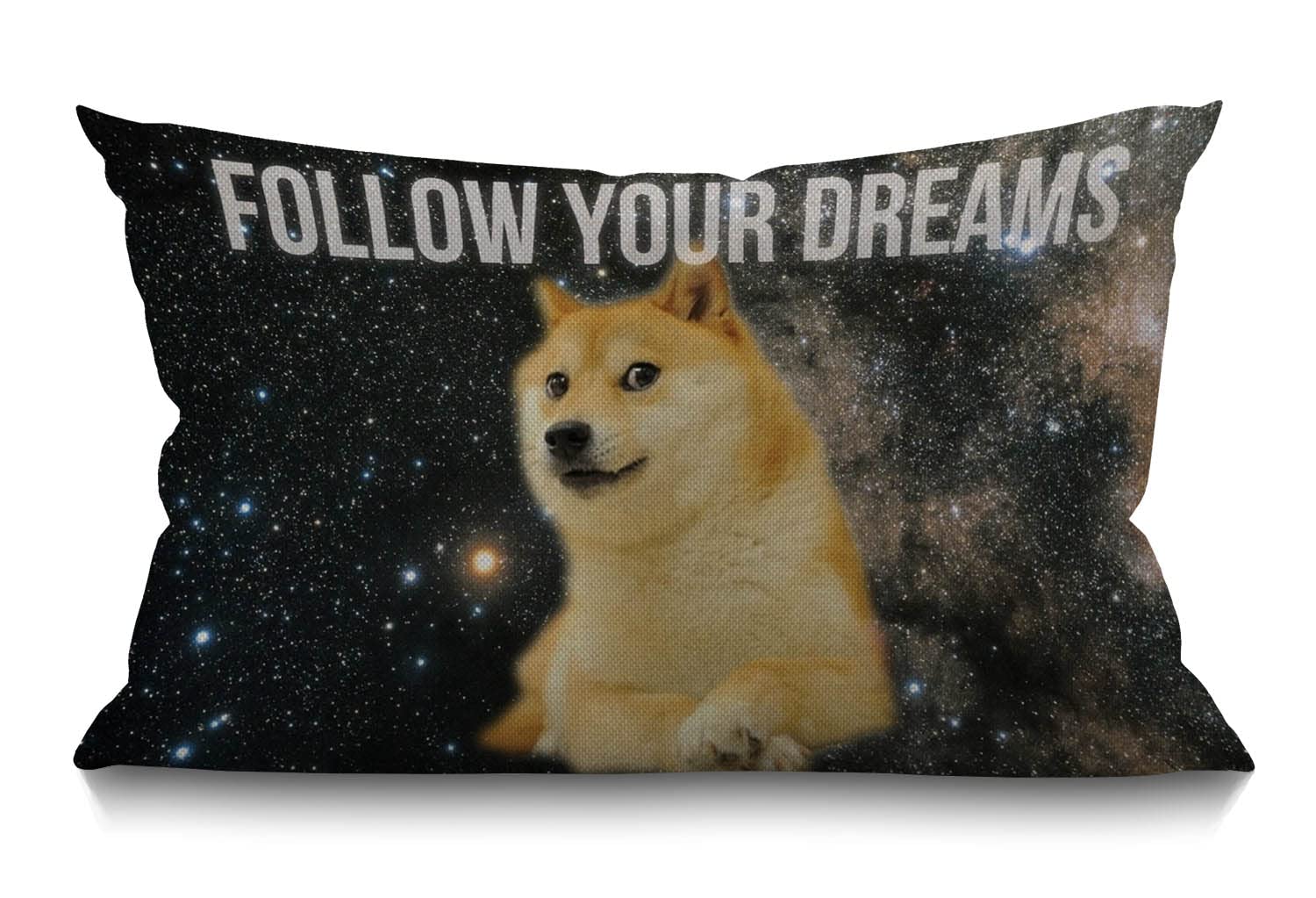 BGBDEIA Farmhouse Decorative Outdoor Throw Pillow Covers for Couch Sofa Bed Space Doge Pillow Cover Modern Decor Pillow Case 30 x 50 cm 12 x 20 Inch