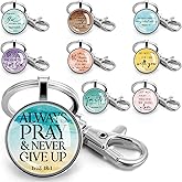 Fumete Christian Keychain Bulk Bible Verse Religious Scripture Quote Inspirational Keychain Gifts Supplies for Men Women