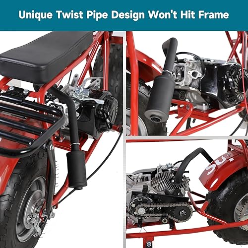 FVRITO 212cc Exhaust Muffler Kit For Predator & Coleman Mini Bikes - Performance Upgrade