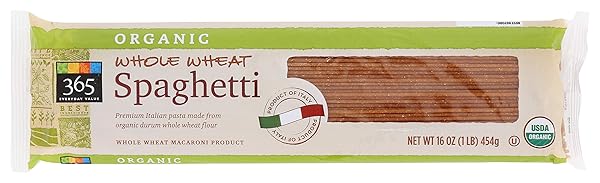 365 EVERYDAY VALUE, ORGANIC WHOLE WHEAT SPAGHETTI, 16 OUNCE