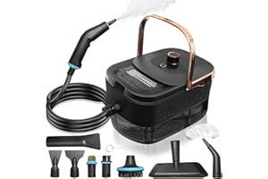 UANKOY Steam Cleaner, Steamer for Cleaning, 2500W Pressurized Steam Cleaner with 12 Attachments, Portable Steamer Cleaner for Home Car Kitchen Bathroom Furniture Tile Grout (Rose Gold)
