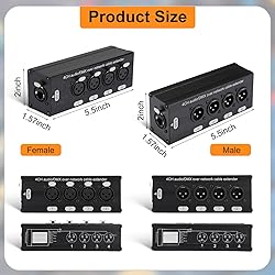 Copkim 8 Pack 4 Channel 3 Pin Multi Network XLR