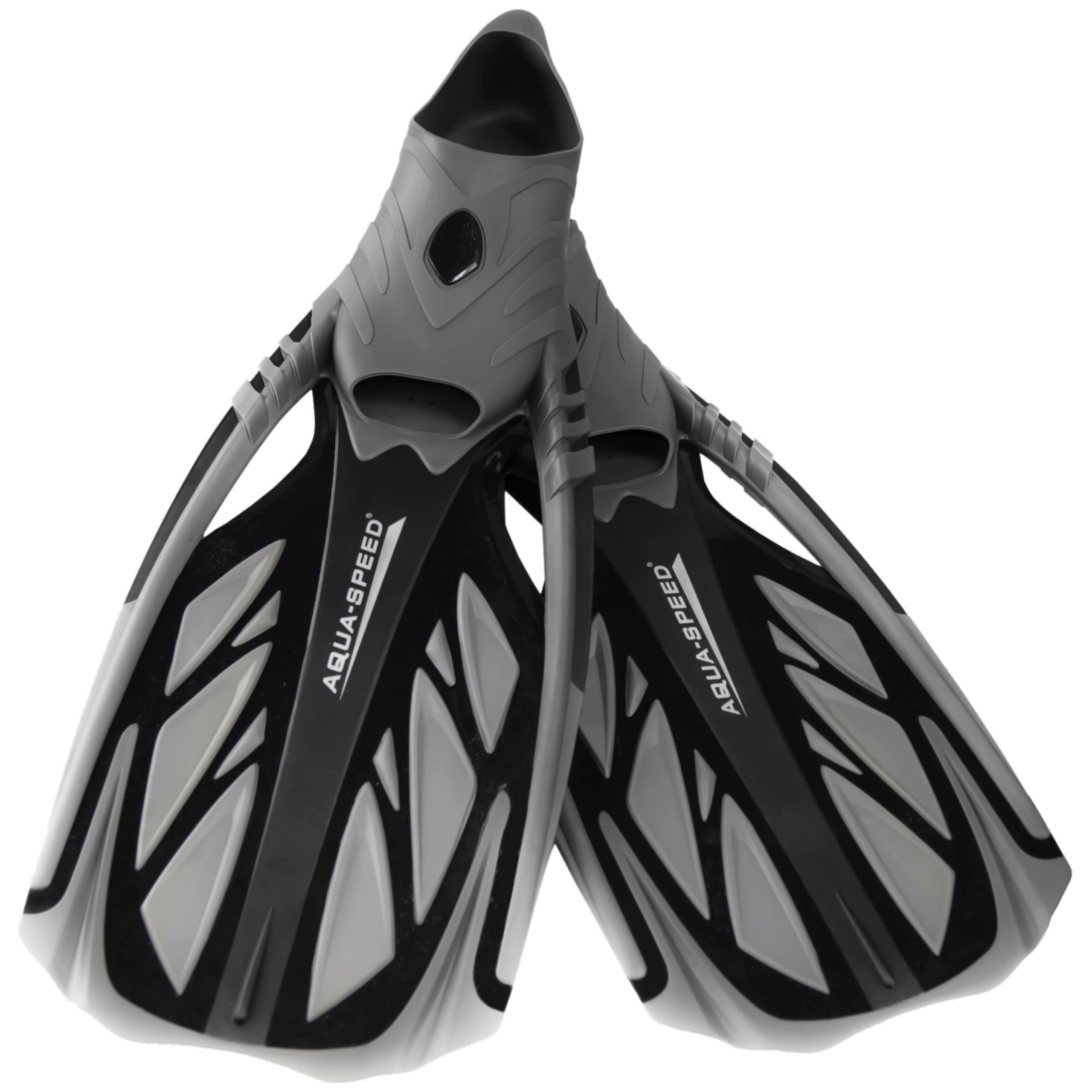 Aqua Speed INOX unisex fins | diving fins | swim fins | snorkel fins | for comfortable snorkeling | Grey/Black | Size:38/39