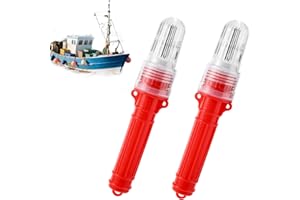 2pcs Boat Flares, 7.48in Compact Plastic Marine Emergency Signal Lights Kit Double Flash and High Visibility Safety Flares fo