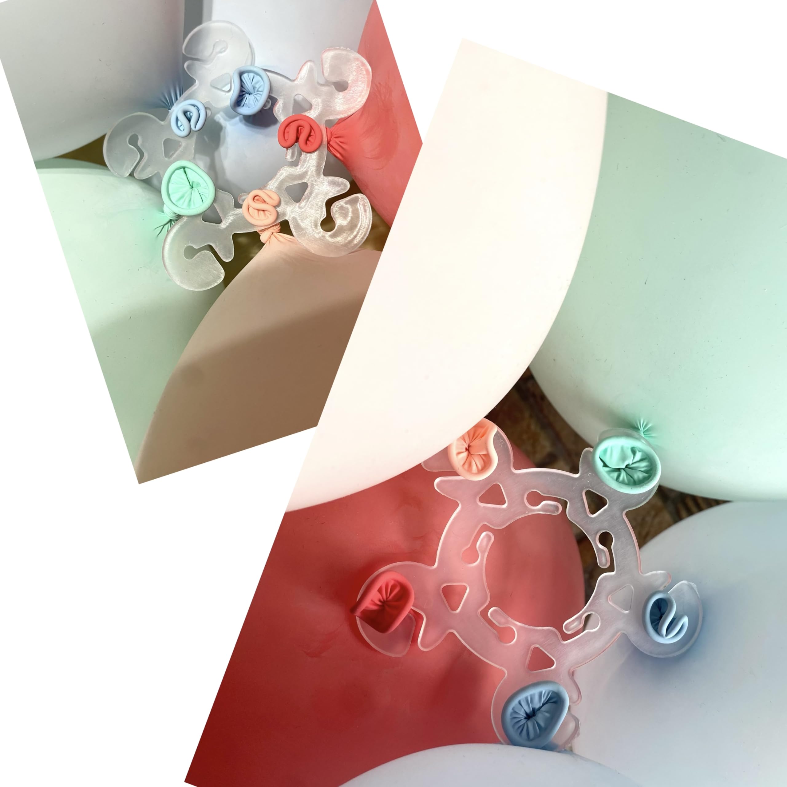 LTHYHJ 80 Balloon Clips and 100 Dots Glue Points and a Tie, Connector, for wedding, parties, etc. Arch tool