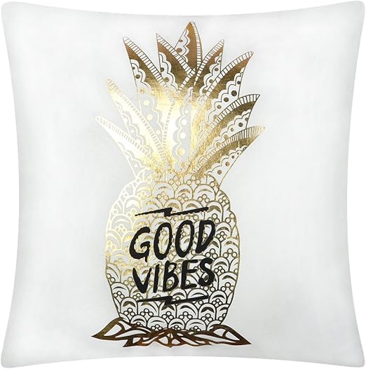 Amazon Com Jw Accent Pillow Cases Gold Foil Print Cushion Covers