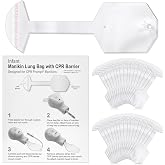 Gilprop 100 Pcs CPR Manikin Lung Bags Child with Face Shields | Disposable for CPR Classes, Clear Plastic Prevents Contamination, With Face Shields, Fits Standard Training Manikins