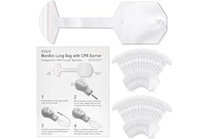 Gilprop 100 Pcs CPR Manikin Face Shield Infant Lung Bag Manikin Replacement Child Lung Bag for Face Shield CPR Classes Training