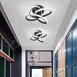 EIDISUNY Led Ceiling Light Black 30cm 26W 6000K Modern Flower Design view 4