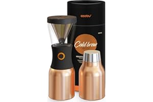 asobu Cold Brew Coffee Maker, Award-Winning 40oz Insulated Cold Brew Brewer with Portable Stainless Steel Carafe – No.1 Europe Coffee Fest Winner, Leakproof, BPA-Free, Keeps Cold 24H