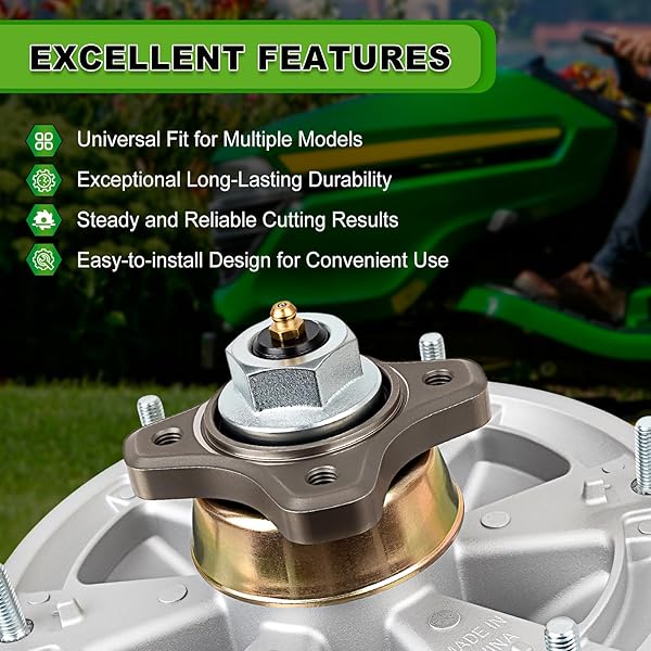 TCA17517 SPINDLE ASSEMBLY COMPATIBLE WITH JO HN DEE- RE Z TRAK Z510A, Z520A, Z710A, Z720A & 48″/54″/60″/72″ REPLACE FOR TCA17517, TCA24880, TCA20639, 3-PACK